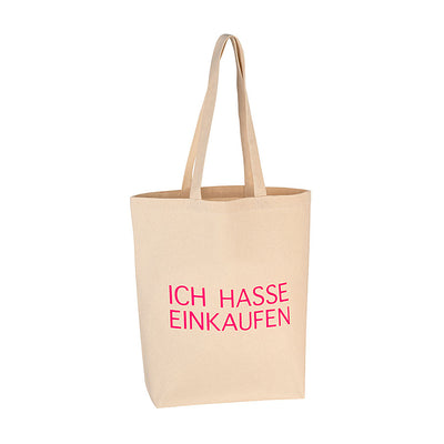 Baumwolltasche Ich hasse einkaufen