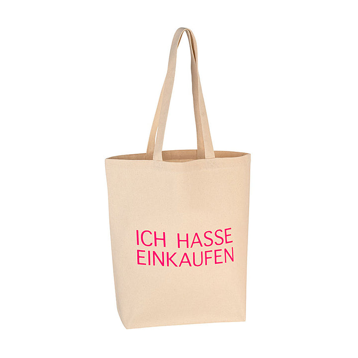 Baumwolltasche Ich hasse einkaufen