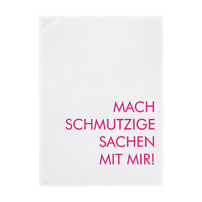 Geschirrtuch Weiß Mach schmutzige Sachen mit mir Neon Pink