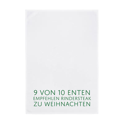 Geschirrtuch weiß 9 von 10 Enten grün