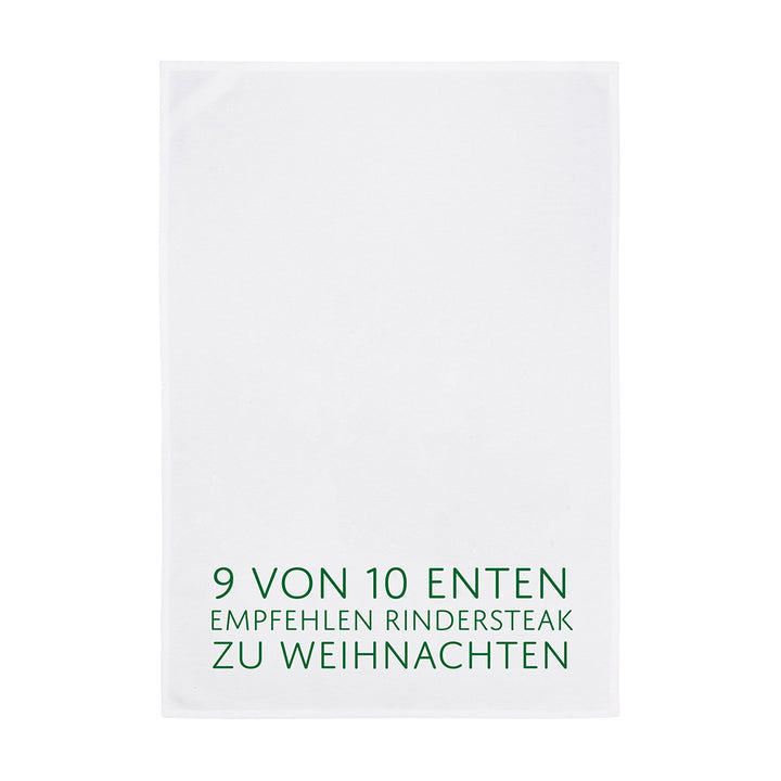 Geschirrtuch weiß 9 von 10 Enten grün