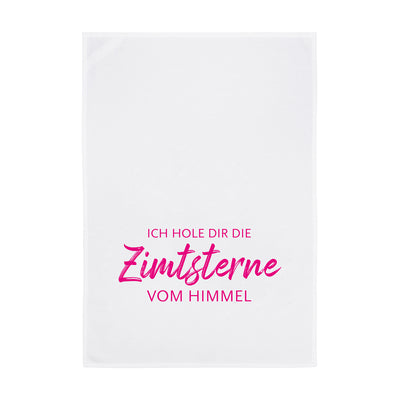 Geschirrtuch weiß Zimtsterne pinkfarben