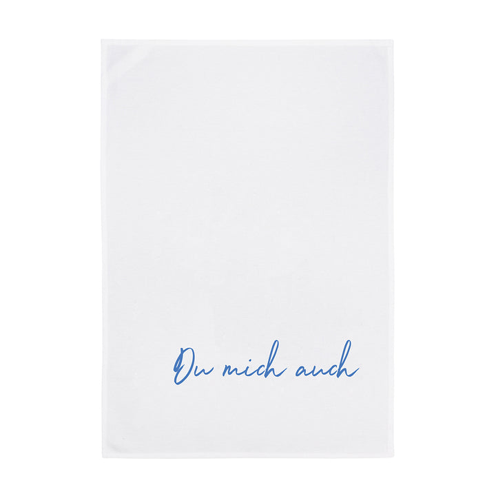 Geschirrtuch Du mich auch Blau