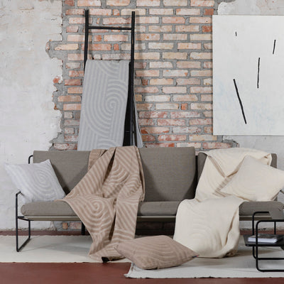Nordic Kuscheldecke Bögen Grau
