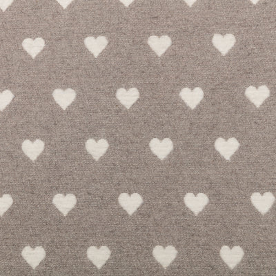 Nordic Kuscheldecke Herzen Graubraun