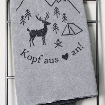 SAVONA Wohndecke Kopf aus graphitfarben