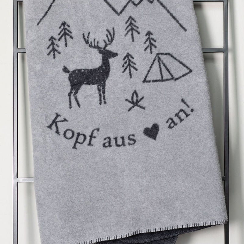 SAVONA Wohndecke Kopf aus graphitfarben