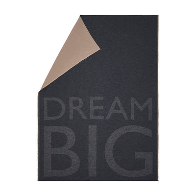 Nordic Flanelldecke Dream big anthrazit