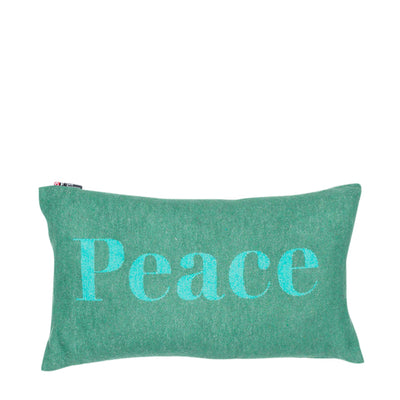 Colourful Nordic Kissenhülle Peace Grün 30 x 50 cm
