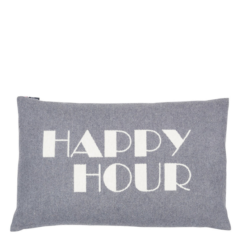 Nordic Kissenhülle Happy Hour Grau 40 x 60 cm