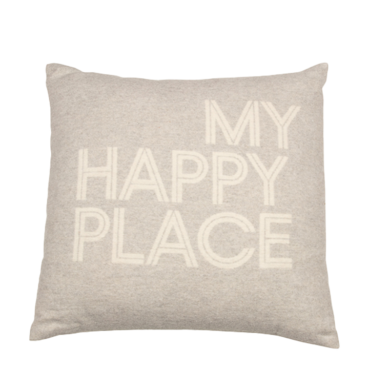 Nordic Kissenhülle My happy place beige 50 x 50 cm
