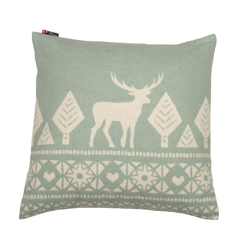 Nordic Kissenhülle Hirsch Finn salbeigrün 50 x 50 cm