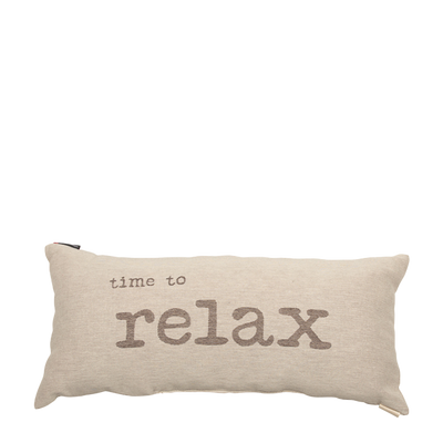 Nordic Kissen Time to relax cremefarben 26 x 60 cm