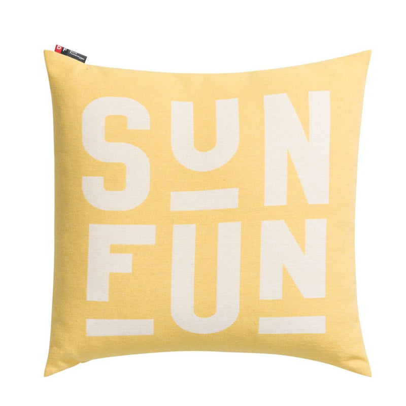 PORTO Kissenhülle Fun Sun gelb 50 x 50 cm