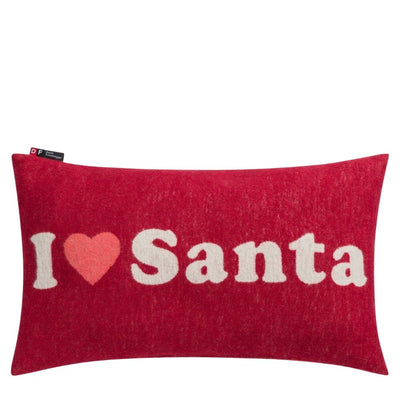 SILVRETTA Kissen I love Santa bordeaux