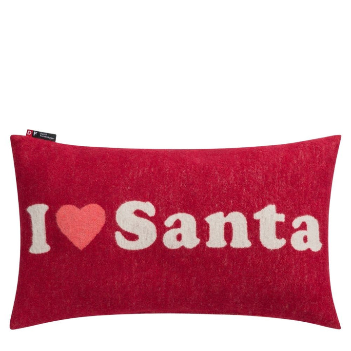 SILVRETTA Kissen I love Santa bordeaux