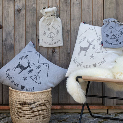 SILVRETTA Kissenhülle Kopf aus graphitfarben