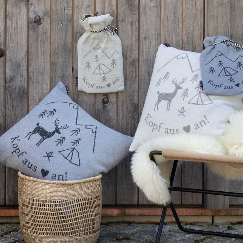 SILVRETTA Kissenhülle Kopf aus graphitfarben