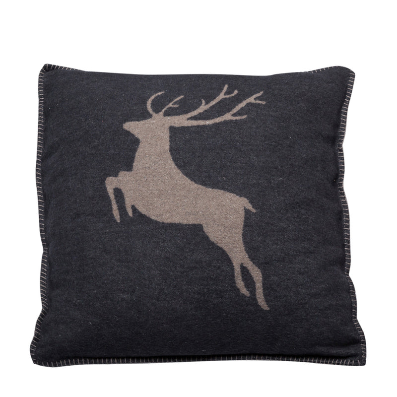 Skandi Kissenhülle Hirsch Dunkelgrau 50 x 50 cm
