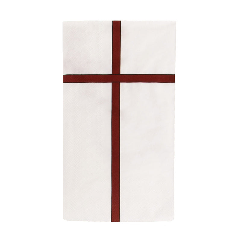 Storefactory ROSETT Serviette white red