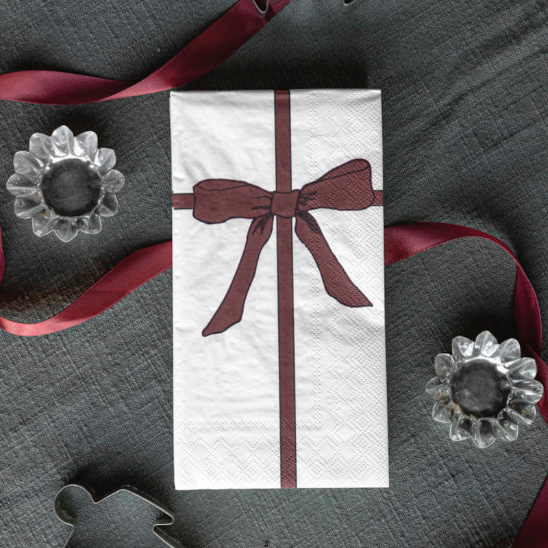 Storefactory ROSETT Serviette white red