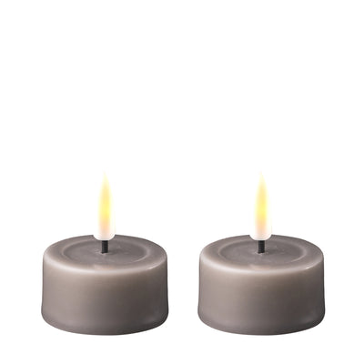 DELUXE LED Teelicht Grau 2er-Set