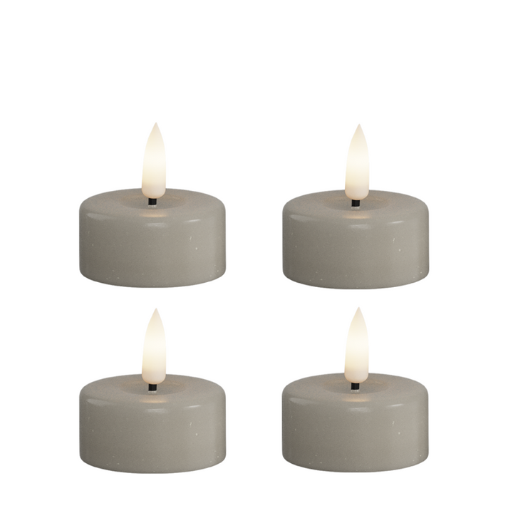 DELUXE LED Teelicht sandfarben 4er-Set