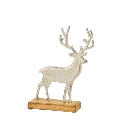 Dekoaufsteller Hirsch auf Sockel 27 cm