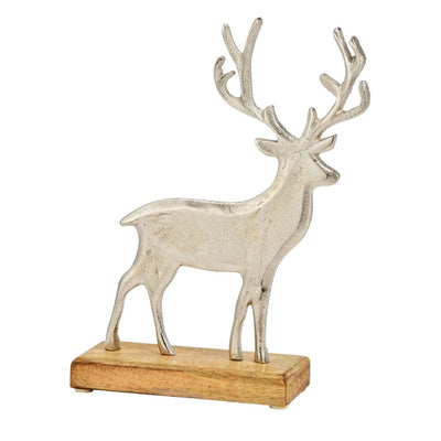 Dekoaufsteller Hirsch auf Sockel 32 cm