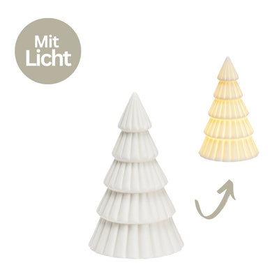 Leuchtender Tannenbaum 12 cm weiß