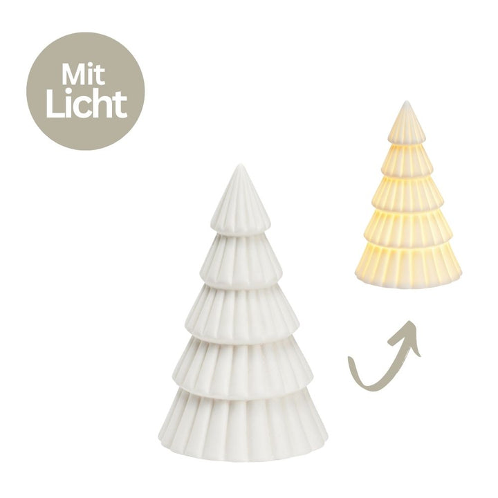 Leuchtender Tannenbaum 12 cm weiß