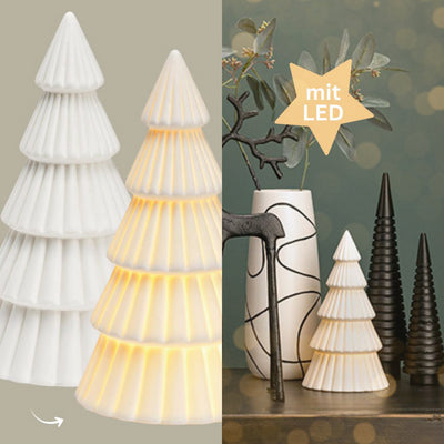 Leuchtender Tannenbaum 16 cm weiß