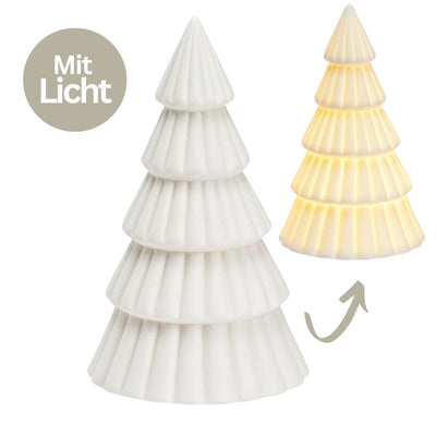 Leuchtender Tannenbaum 16 cm weiß