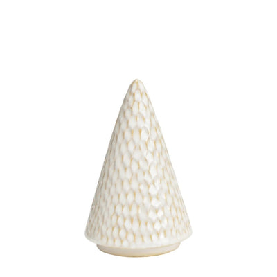 Keramik Tannenbaum Winter 15 cm weiß