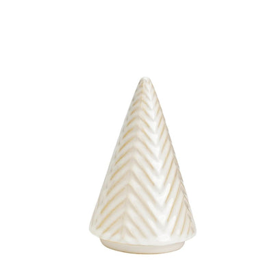 Keramik Tannenbaum Snow 15 cm weiß