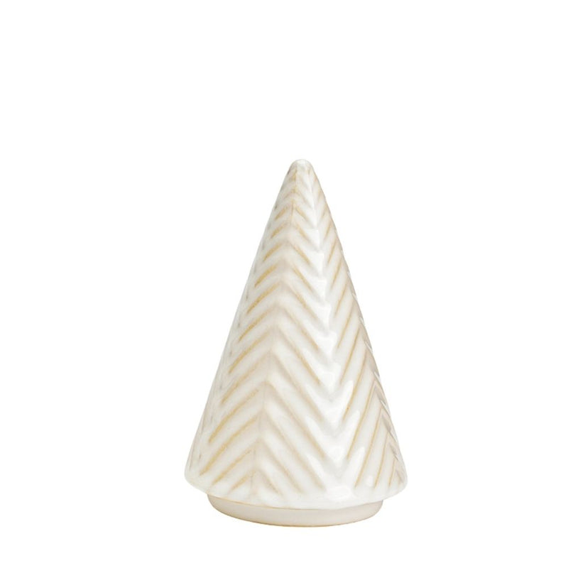 Keramik Tannenbaum Snow 15 cm weiß