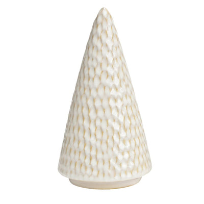 Keramik Tannenbaum Winter 20 cm weiß