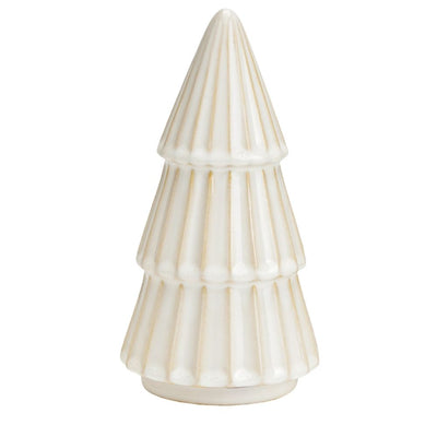 Keramik Tannenbaum Forest 20 cm weiß