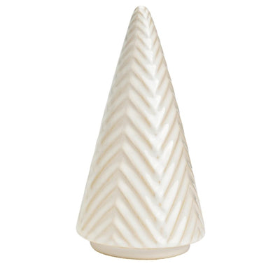 Keramik Tannenbaum Snow 20 cm weiß