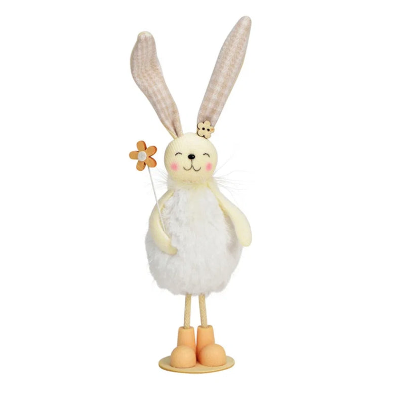 Dekoaufsteller Hasenmädchen weiß