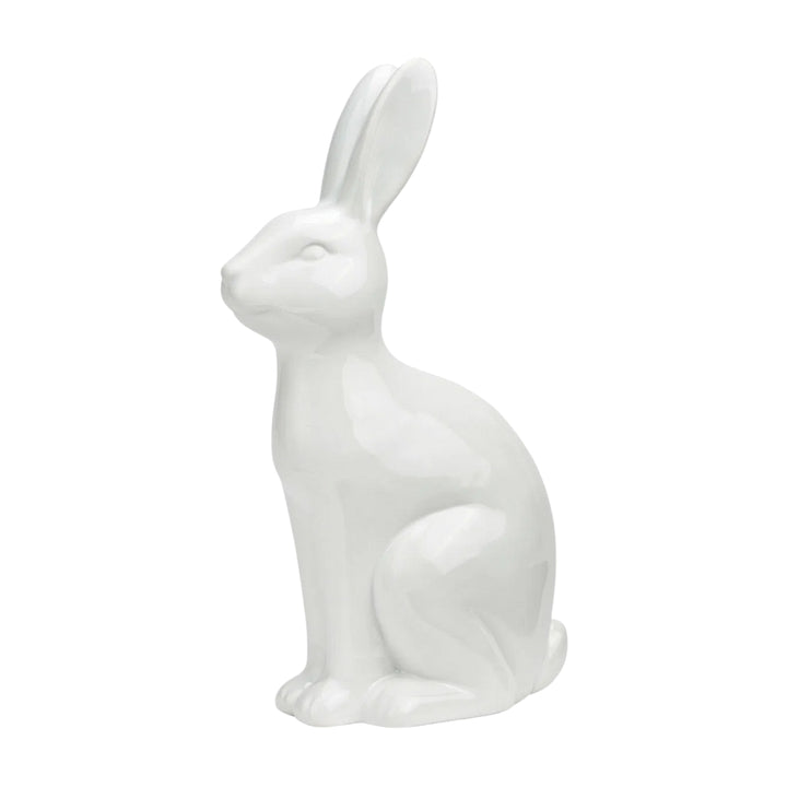 Deko Hase sitzend weiß groß