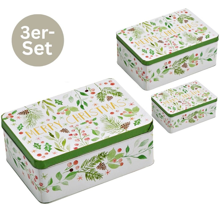 Vorratsdosen Christmas eckig 3er Set