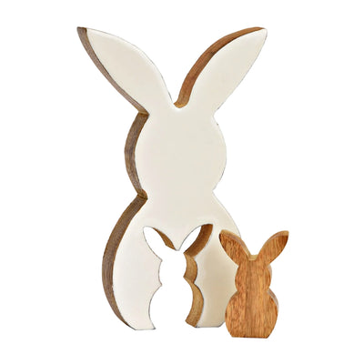 Dekoaufsteller Hase Holz Set