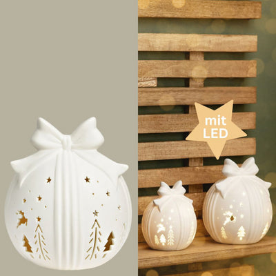 LED Lichtkugel Geschenk weiß groß