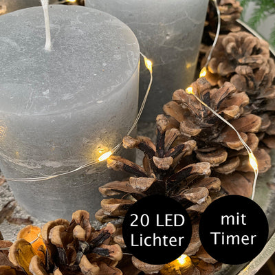 Lichterkette mit Timer 20 LEDs