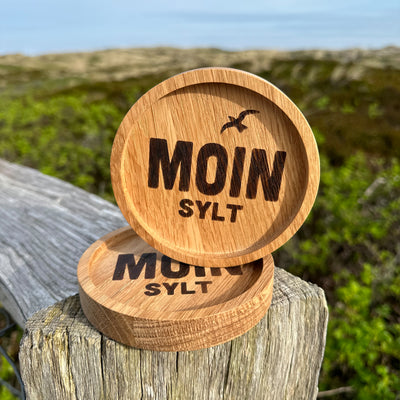 Holz-Untersetzer im exklusiven Sylt Design Moin