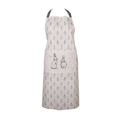 Küchenschürze Kaninchen beige