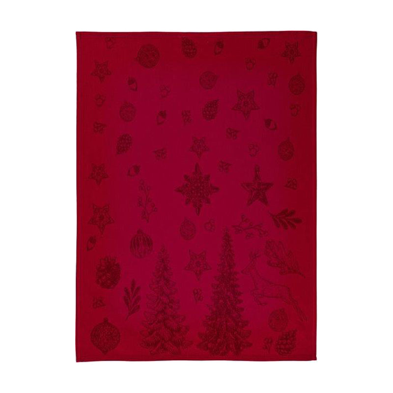 Geschirrhandtuch Ornamente Rot
