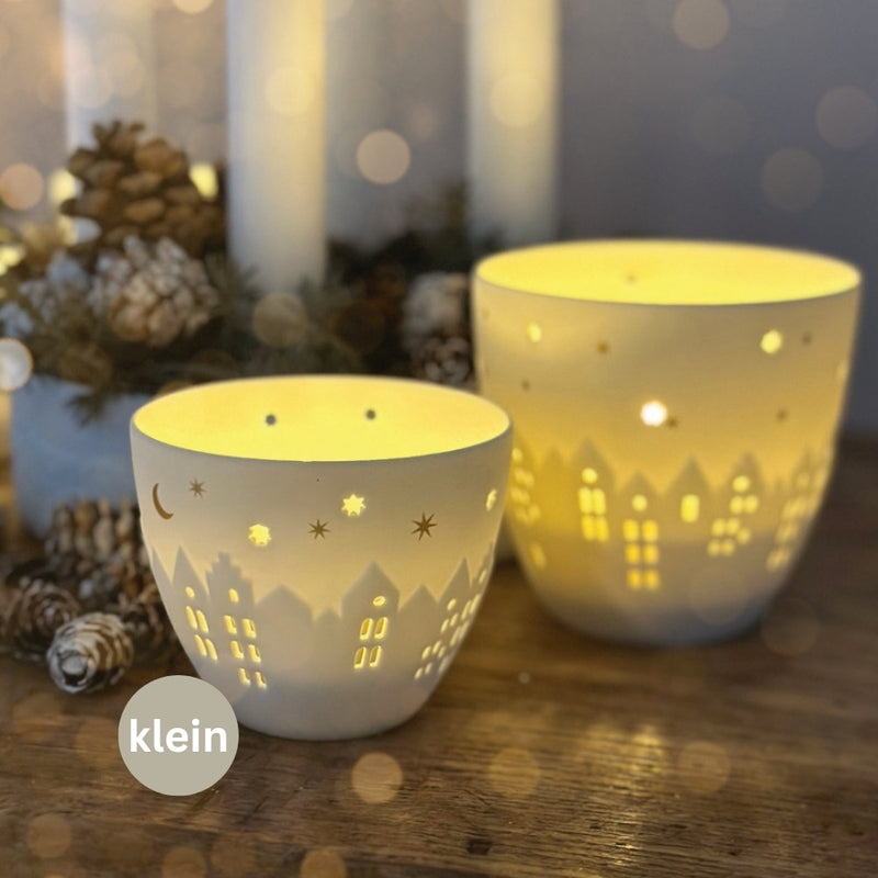 Räder Poesielicht Häuser klein