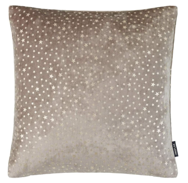 Kissenhülle Sternchen taupe 40 x 40 cm